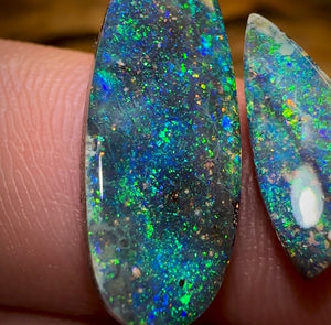 9.5cts - GEM Queensland Boulder Seam Opal Pair - Opal Whisperers