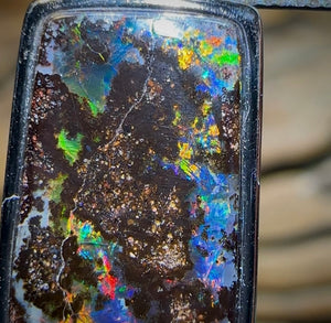 Sterling Silver - SOLID Australian Boulder Opal Pendant - Opal Whisperers