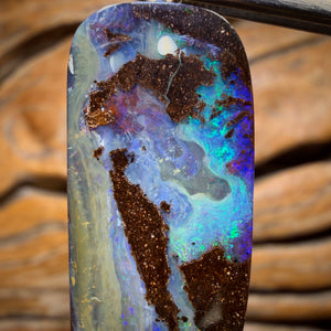 Solid Queensland Boulder Seam Opal Pendant