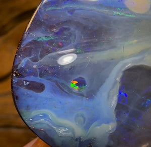 66.7cts - “Nebula” Wonderfully Large Queensland Boulder Seam Opal Picture Stone
