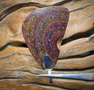 Solid Large Tribal Queensland Boulder Opal Pendant