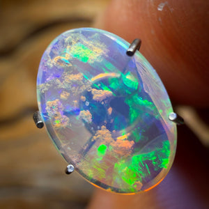 🔨 AUCTION 🔨 1.2cts - “Aqua” Solid Australian Boulder Pipe Crystal Opal