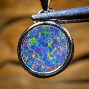 Sterling Silver - Queensland Boulder Opal Doublet Pendant