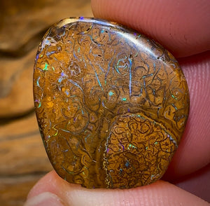 27.3cts - Queensland Boulder Opal. Top Pattern Yowah Tribal - Opal Whisperers