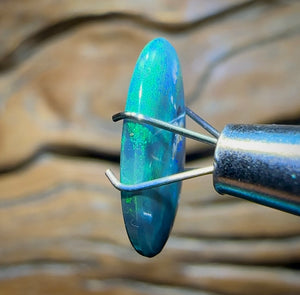 1.7cts - Lightning Ridge Semi Black Opal. Unique Pattern - Opal Whisperers