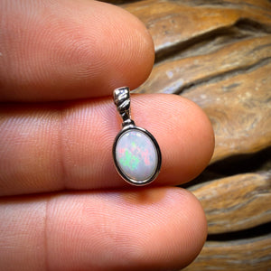 WILDCARD! Sterling Silver - Solid South Australian Crystal Opal Pendant