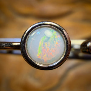 Sterling Silver - South Australian White Opal Ring