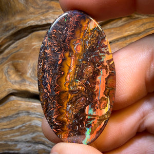 HDW 51.4cts - Tribal Australian Boulder Opal from Yowah. Double Sided