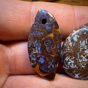 69.1cts - 3x Drilled Queensland Boulder Opals. BARGAIN Wholesale Parcel