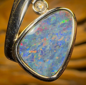 Sterling Silver - Queensland Boulder Opal Doublet Pendant