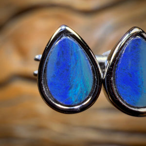 Sterling Silver - Australian Boulder Opal Doublet Stud Earrings