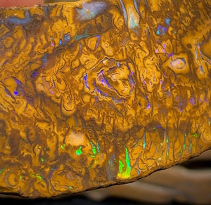 85g - Queensland Boulder Opal Rough Slab Pair - Opal Whisperers
