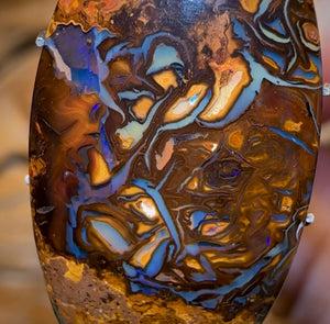 14.1cts - Queensland Boulder Opal. Koroit Great Tribal Pattern - Opal Whisperers