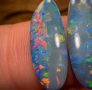 4.9cts - Wonderful Australian Boulder Opal Doublet Pair - Opal Whisperers