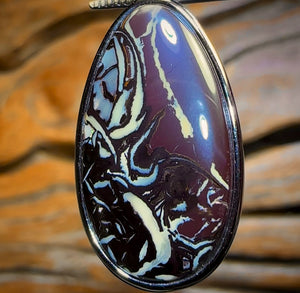 GENTLE DADDY Sterling Silver - Solid Tribal Boulder Opal UNISEX Pendant