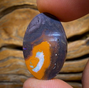 24.5cts - Rare Yowah Nut Crystal Centre Opal. Australian Boulder Opal