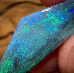 12.5cts - Lightning Ridge Black Opal Rub - Opal Whisperers