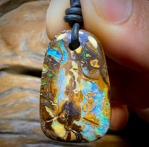 30 x 19mm - Drilled Tribal Queensland Boulder Opal Necklace