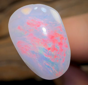 3.7cts - South Australian Red Firey Opal from Rare Mintabie Mine. - Opal Whisperers