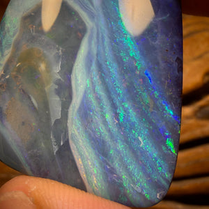 109.4cts - “Wave Break” Huge Australian Boulder Seam Opal. Top Reef Pattern Picture Stone
