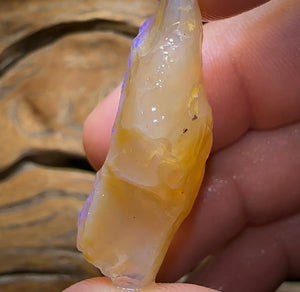 (Template) 50cts - Top Large Lightning Ridge Crystal Opal Rough Piece - Opal Whisperers