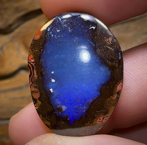 38.1cts - “The Deep Blue” Yowah Nut Opal. Australian Boulder Opal - Opal Whisperers