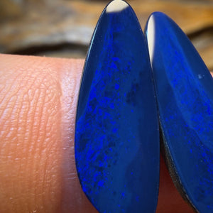 Bargain Card! 5.8cts - Australian Boulder Opal Doublet Pair