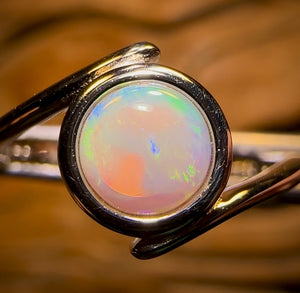 Sterling Silver - South Australian Crystal Opal Ring