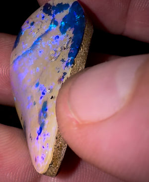 43.80cts - Big Reef Pattern Solid Boulder Pipe Opal - Opal Whisperers