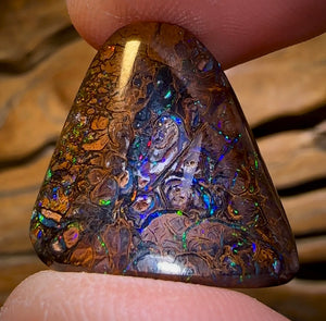31.1cts - “Electric Yurt” Queensland Boulder Opal Specimen. Double Sided