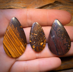 112.5cts - 3x Australian Tribal Boulder Opal’s. Wholesale Dealers Parcel