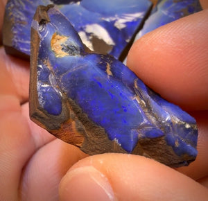 🔒 I’ve Got the Blues Collection 221.2cts - 3x Australian Boulder Seam Opal Rough Parcel