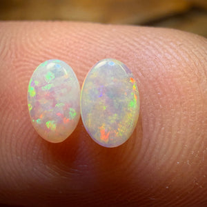 0.45cts - South Australian White Opal Pair