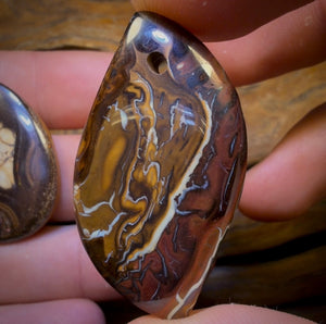 100.5cts - 3x Drilled Queensland Boulder Opals. Wholesale Parcel