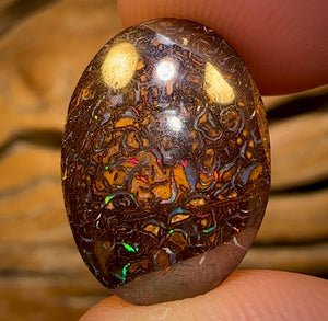 12.9cts - Tribal Queensland Boulder Opal from Yowah with Red