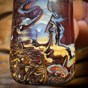 36 x 18mm - Drilled Tribal Queensland Boulder Opal Necklace