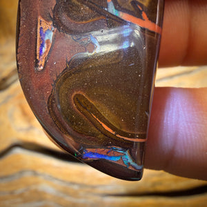 40 x 21mm - Drilled Tribal Queensland Boulder Opal Necklace
