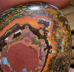 121.3cts - Owl Eyes Tribal Australian Boulder Opal Pair - Opal Whisperers