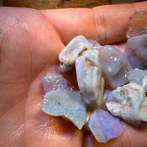 126.2cts - 15x Lightning Ridge Opal Rough Parcel. Potch n Colour