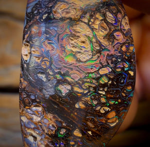 31 x 15mm - Drilled Tribal Queensland Boulder Opal Necklace