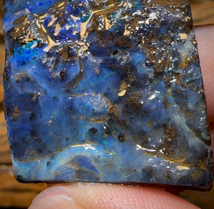129.8cts - Australian Boulder Opal Rough Preform. Natural Split - Opal Whisperers