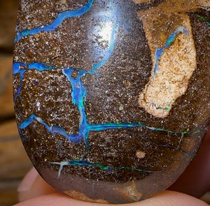 137.6cts - Queensland Boulder Seam Opal from Winton. Double Sided - Opal Whisperers