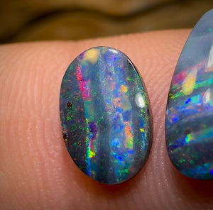 2.8cts - Top Gem Quality Australian Boulder Opal Set - Opal Whisperers