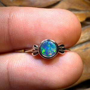 Sterling Silver - Queensland Boulder Opal Doublet Ring