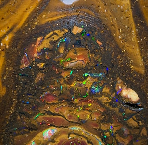110g - Tribal Queensland Boulder Opal Rough Slab Pair - Opal Whisperers