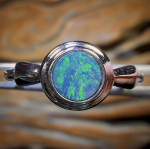 Auction Fall-Through = Your Gain! 🔥 Now More Than 50% Off RRP 🚨 Sterling Silver - Queensland Boulder Opal Doublet Ring