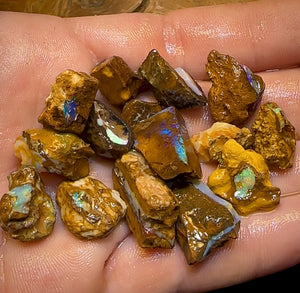 152.1cts - 15x Yowah Nut Rough Opal Parcel. Australian Boulder Opal BARGAIN