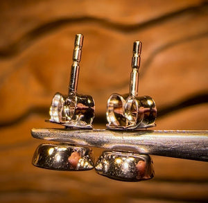 Sterling Silver - Australian Boulder Opal Doublet Stud Earrings Green/Blue. Bulk Listing