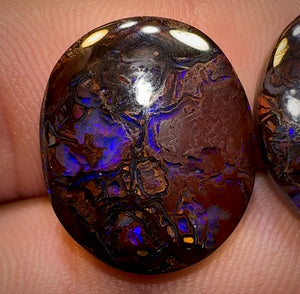 26.5cts - Deep Purples Queensland Boulder Opal Pair