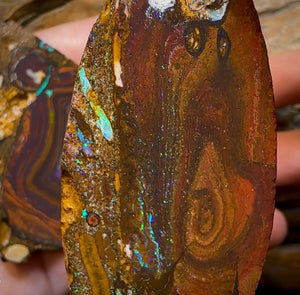 (Template) 396cts - 2x Yowah Nut Rough Slabs. Australian Boulder Opal - Opal Whisperers